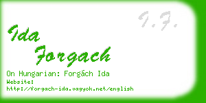 ida forgach business card