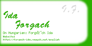 ida forgach business card